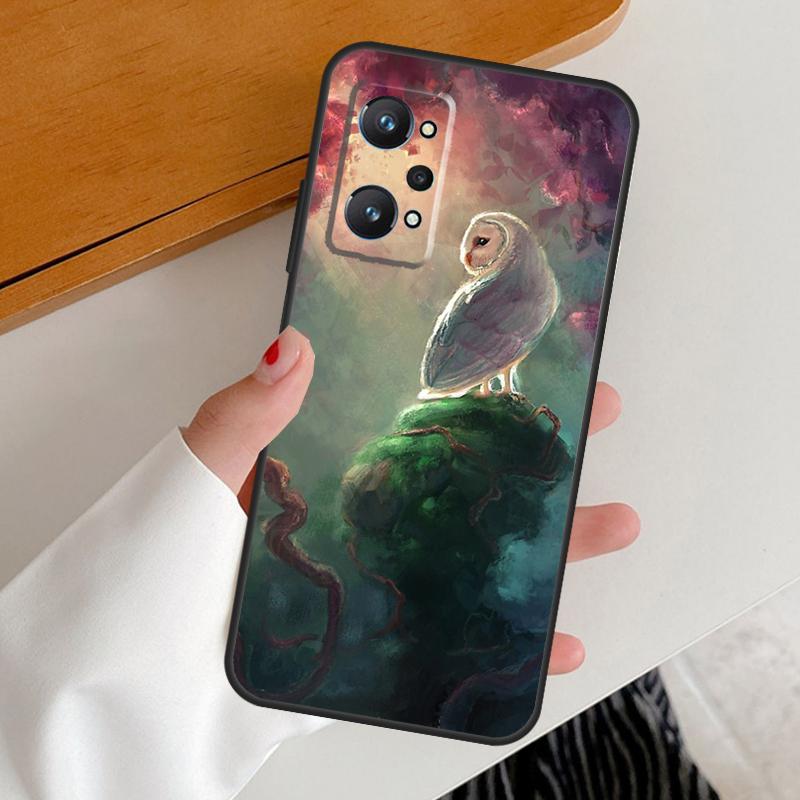 Акварельная сова Животное Для Realme GT7 GT6 15 Pro 10 11 12 13 14 Pro Plus C65 C63 C61 C55 C51 C53 C35 C75 C67 Чехол