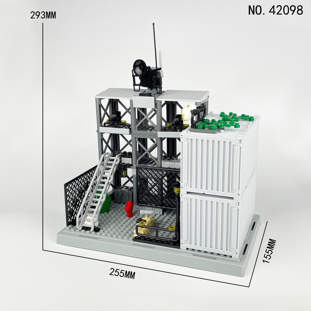 MOC Военная серия Военное оружие Фабрика Сцена Строительные блоки Строительные блоки Игрушки