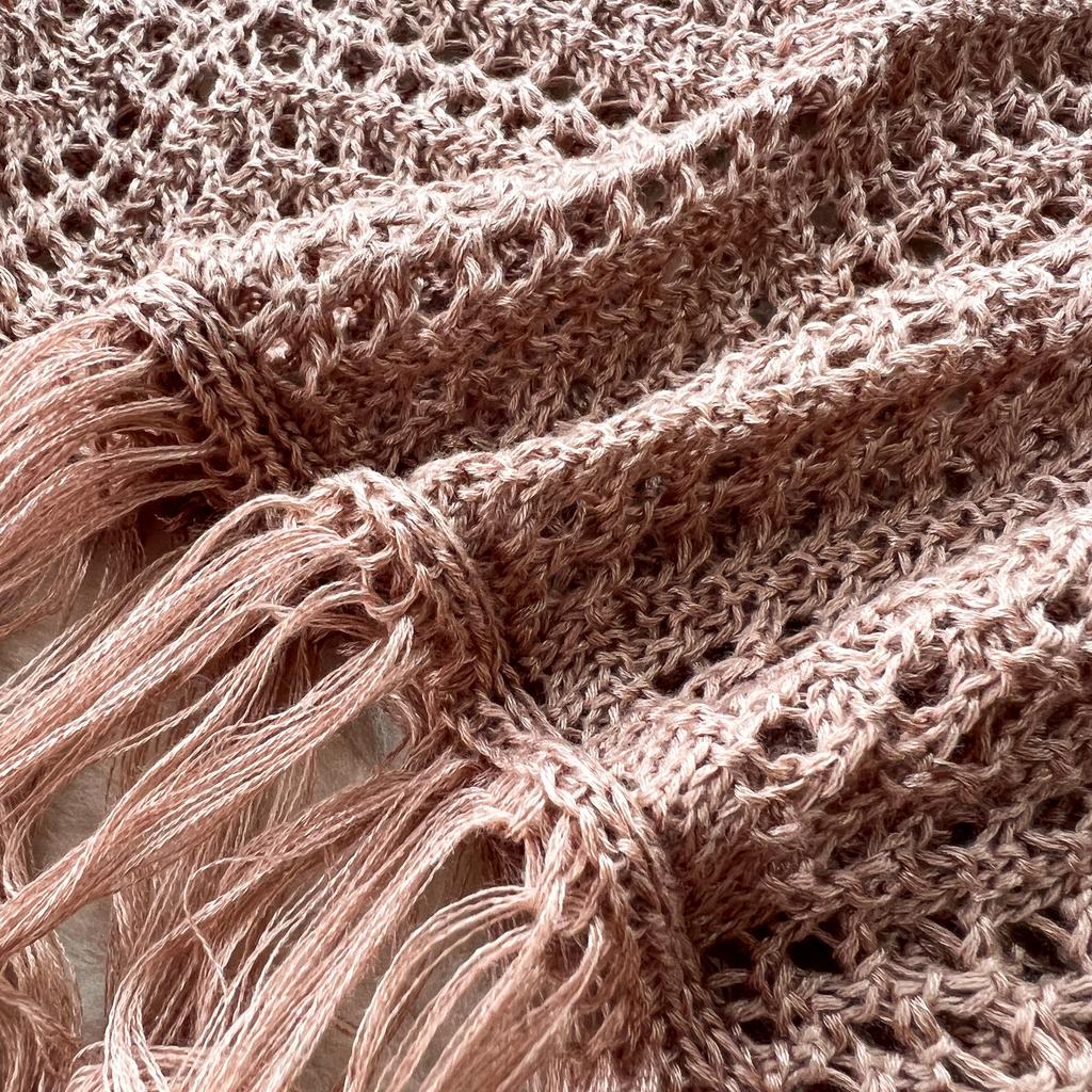 Summer Vacation Sexy Suits Strapless Halter Backless Bikini Set Drawstring Tassel Skirt Women Beach Knitted Fashion Two Pieces Suits