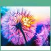Diamond Diy Painting 5d Color Dandelion Diamond Embroidery Cross Stitch Home Decor Handmade Gifts