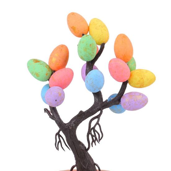 Украшения для пасхальных яиц, искусственные пасхальные яйца, кашпо для деревьев, маленькие пенопластовые пятнистые яйца, настольные фигурки для весенней пасхальной вечеринки, домашний декор