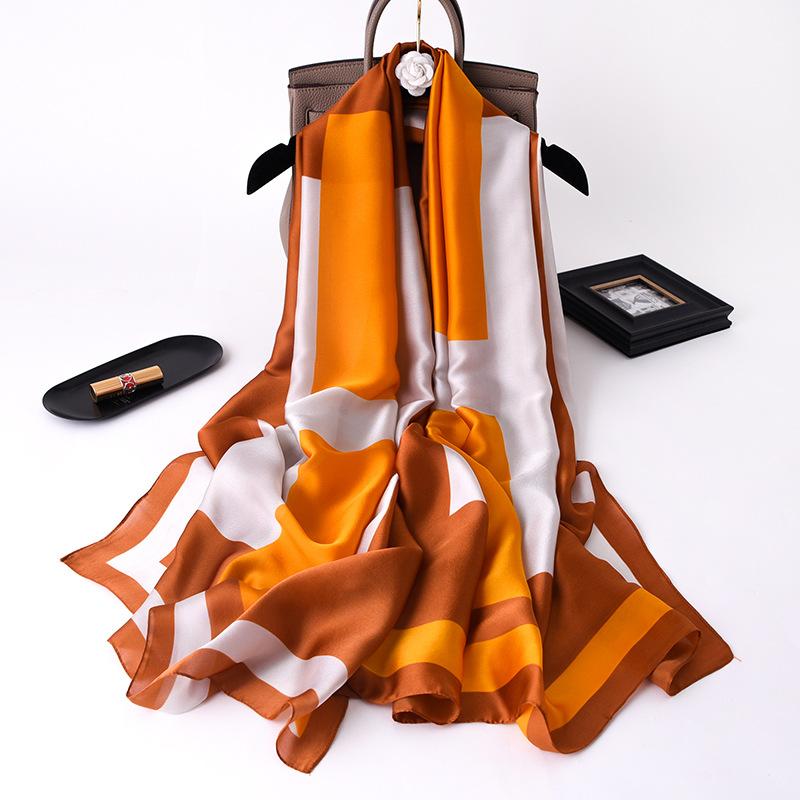 180*90см модный шарф Роскошного бренда Женский платок Шаль Накидка Весенний шарф Хиджаб Буфанда Фуляр Женская бандана Пляжные столы Шелк