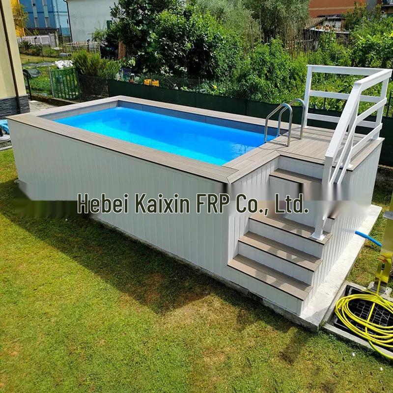 Compact Fiberglass Above Ground Outdoor Pool for Home & Garden Spa Use