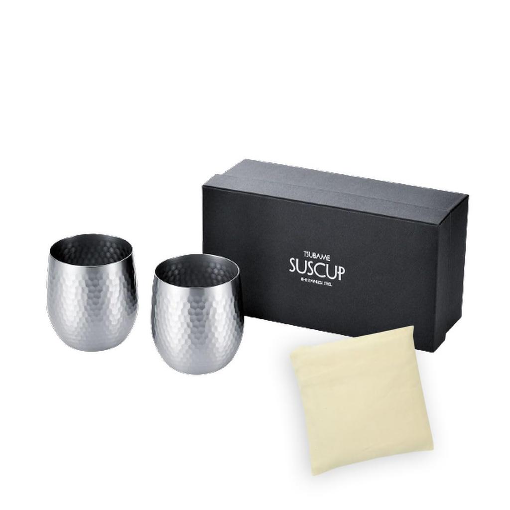 Whiskey Glass Hammered Rock Cup Set of 2 340ml Made In Japan with Eco Bag Made In J-kitchens (Set Vietnam)