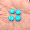Natural Sleeping Beauty Turquoise Round Cabochon Loose Gemstone Lot 4 Pcs 10 MM 12 CT For Jewelry Making