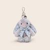 Flower Bowknot Plush Rabbit Keychain Soft Car Key Pendant Bag Hanging Pendant  Bag Backpack Decor