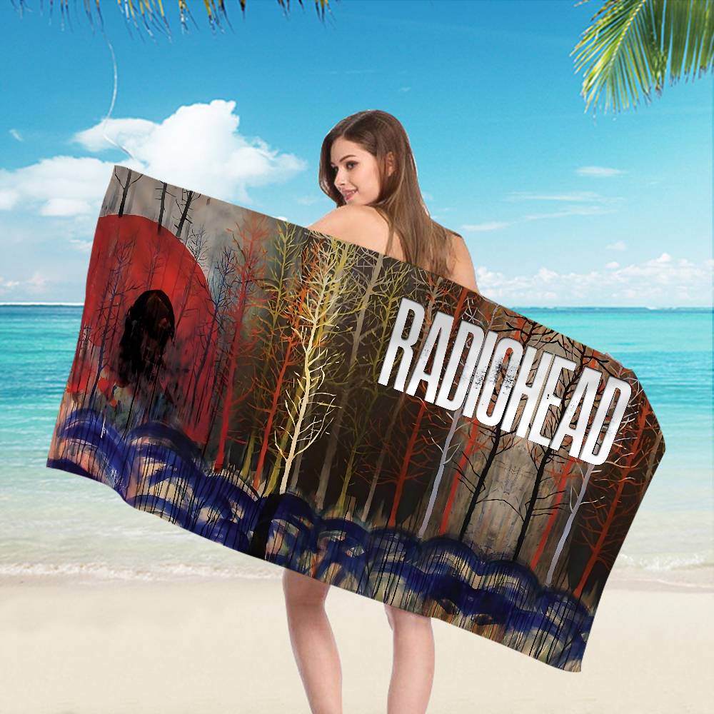 Rock Band R-Radiohead Музыкальное Микрофибровое Одеяло Быстросохнущие Пляжные Полотенца Большого Размера Печать Супер Впитывающее Полотенце-Одеяло для Бассейна