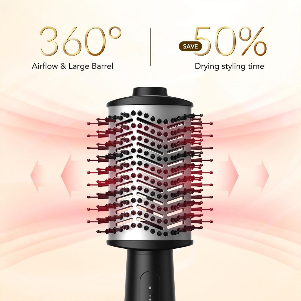YAPOY Щетка для сушки волос Щетка для сушки феном горячим воздухом и средство для придания объема 2-в-1 Быстрая сушка для укладки волос для сушки, выпрямления и придания объема