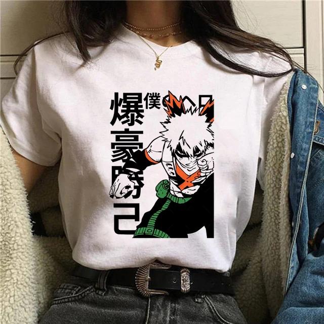 Манга Милый Моя Геройская Академия Аниме Футболка Женская Boku No Hero Academia Футболка Бакуго Химико Тога Футболки Аниме Деку Футболка