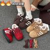 Маленькая картошка Birkenstock обувь пушистая обувь женская новая зимняя плюшевая немецкая тренировочная обувь ретро платформа хлебные туфли