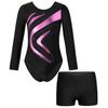 Gymnastics Leotard for Girls Long Sleeve Dance Leotard Ballet Skating Performance Costume Stage Dancewear