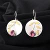 Pink Tourmaline Gemstone 925 Sterling Silver Jewelry Handcrafted Earrings 1.73" EE-176-5