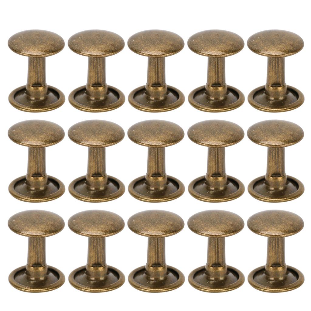 200 комплектов двойных заклепок круглых гвоздей для джинсов, пуговиц, кожаной обуви, сумок, одежды