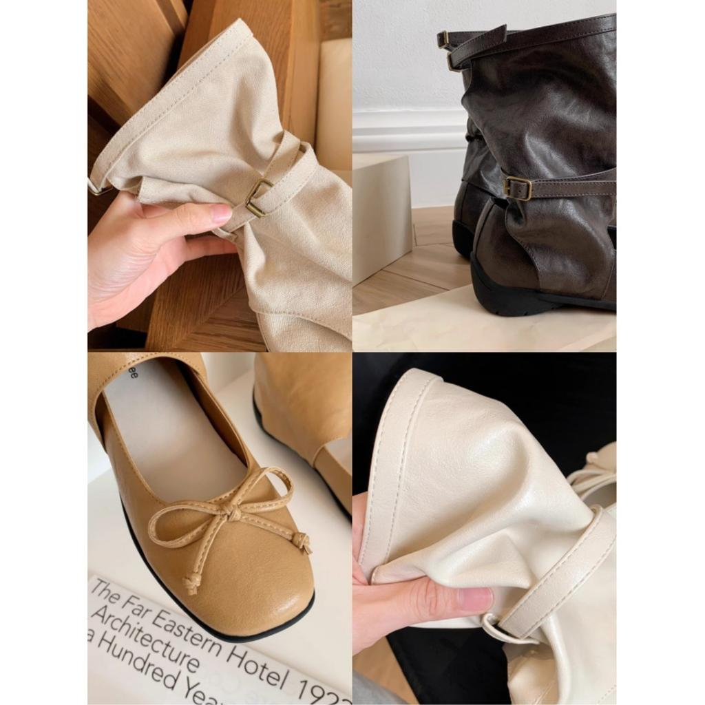 Ботильоны из овчины, увеличивающие рост на 5 см, дизайн Maillard, круглый носок, бант, крутые ботинки, балетки, рыцарские сапоги