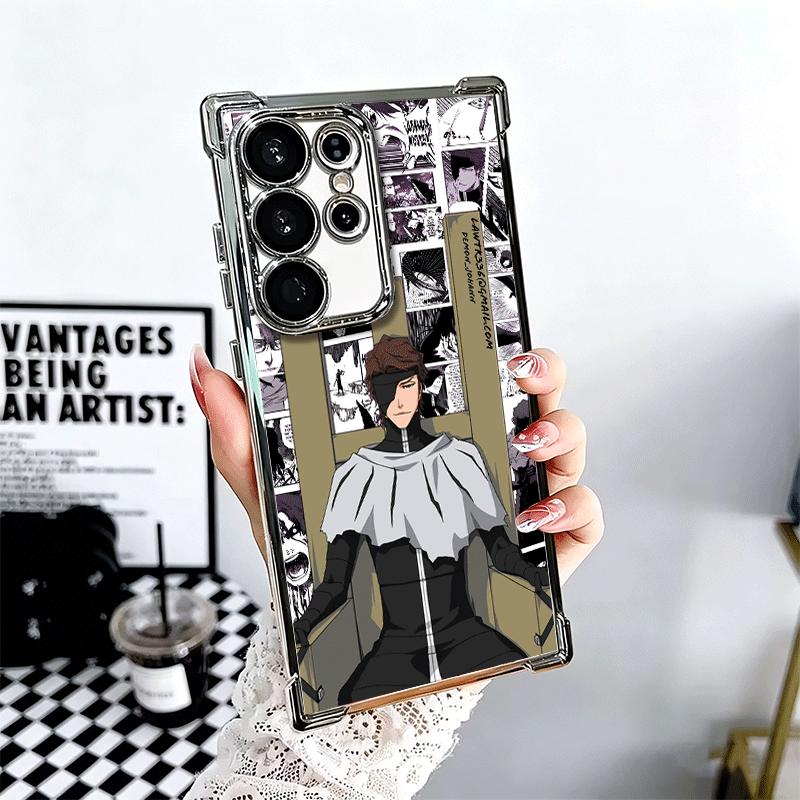 Bleach Anime Ichigo Kenpachi Plating Phone Case For Samsung Galaxy S24 S25 FE S26 Edge S23 Ultra S22 S21 Plus S20 Anti-Fall Aira