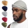 Men Head Wrap Durag Great Elasticity Sun Protection Breathable Solid Color Windproof Sweat Wicking Anti-pilling Men Cap for Cycling