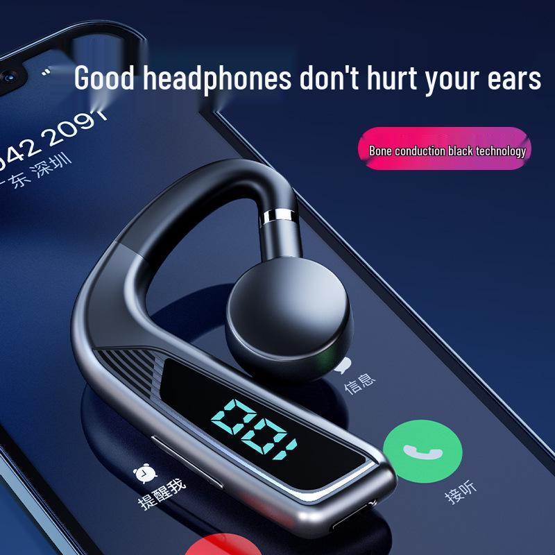 Беспроводные Bluetooth-наушники V18 с костной проводимостью, с клипсой, не вставляются в уши, для бизнеса и занятий спортом, бега.
