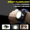 Наручный фонарик Свободные руки Свет для бега Супер яркий COB светодиод Наручный свет Перезаряжаемый для ходьбы, пеших прогулок и активного отдыха