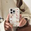 Чехол для iPhone с иллюстрацией кролика и кленового листа для iPhone17, 16ProMax, 15, 14 - Осенне-зимний дизайн