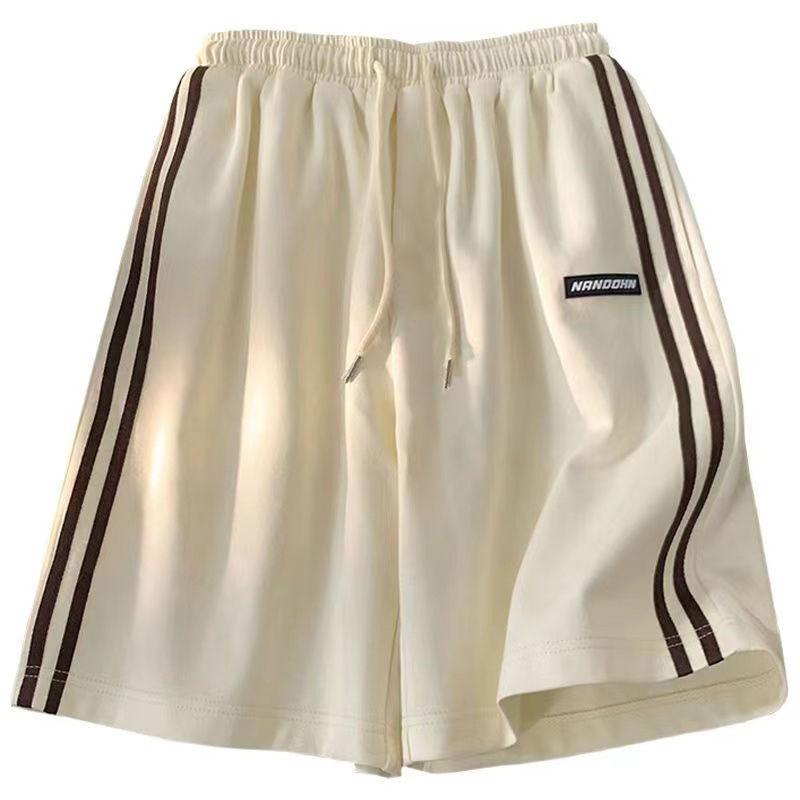 Спортивные повседневные шорты для женщин в гонконгском стиле для пар, свободные шорты с пятью точками, летние модные шорты на открытом воздухе