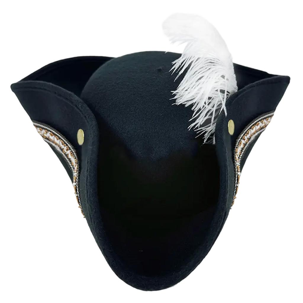 Fancywork Feather Pirate Caps for Halloween Parties and Pretend Adventures Perfect for Halloween Dress Up & Play