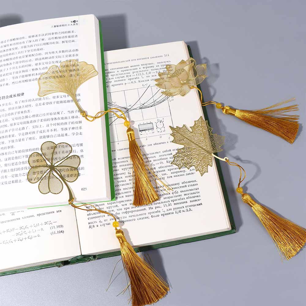 Chinese Style Vintage Page Clip Book Holder Metal Bookmark Leaf Bookmark Hollow Book Mark Bookmark