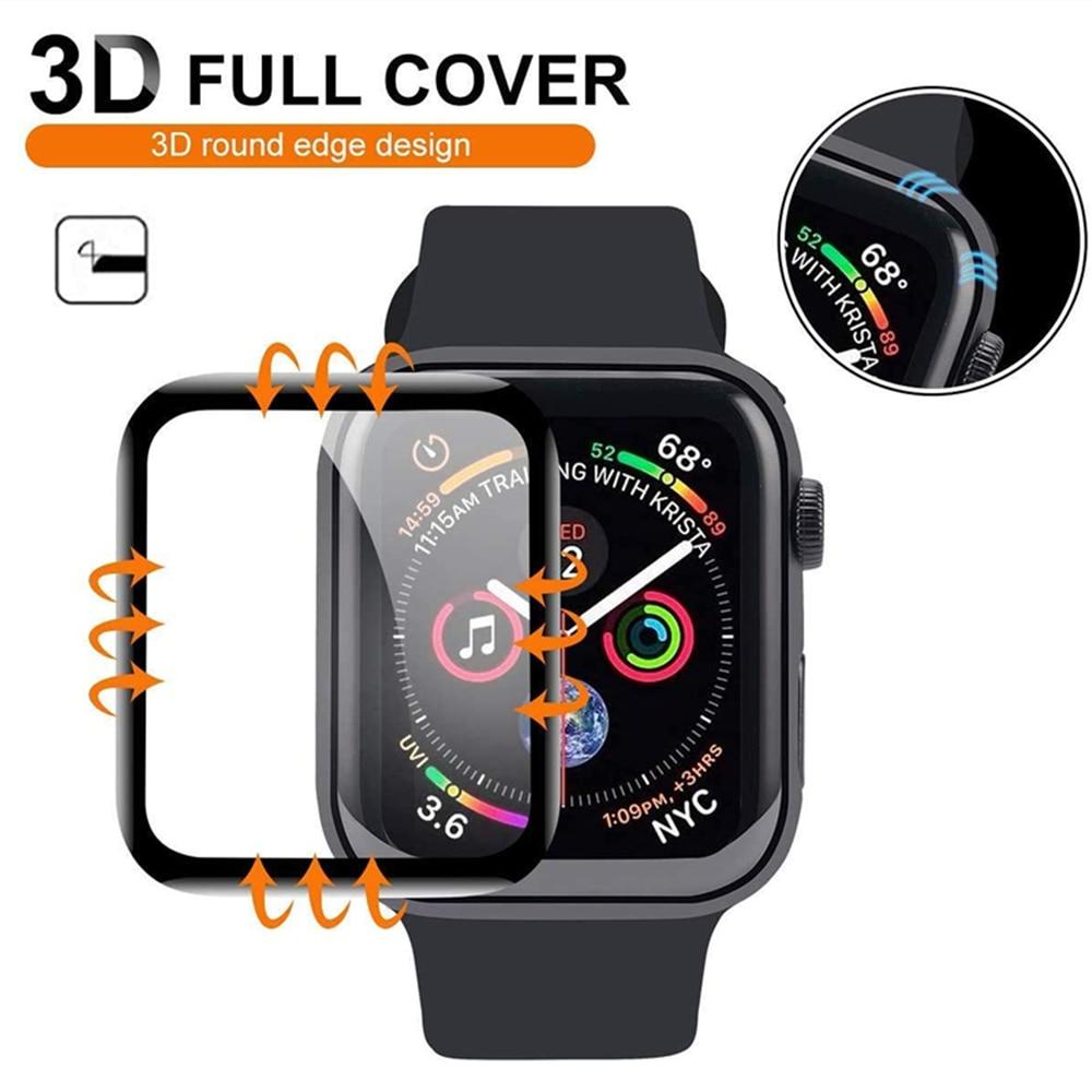 3D Waterproof Full Screen Protector For Apple Watch 7 6 SE 5 4 45mm 44mm 41mm 40mm Not Tempered Glass For Iwatch 3 2 1 38mm 42mm