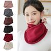 Women Warmer Neck Sleeve Cold-Resistant Windproof Neckerchief Winter Fleece Neck Scarf Thickened Neck Scarves for Outdoor Sports
