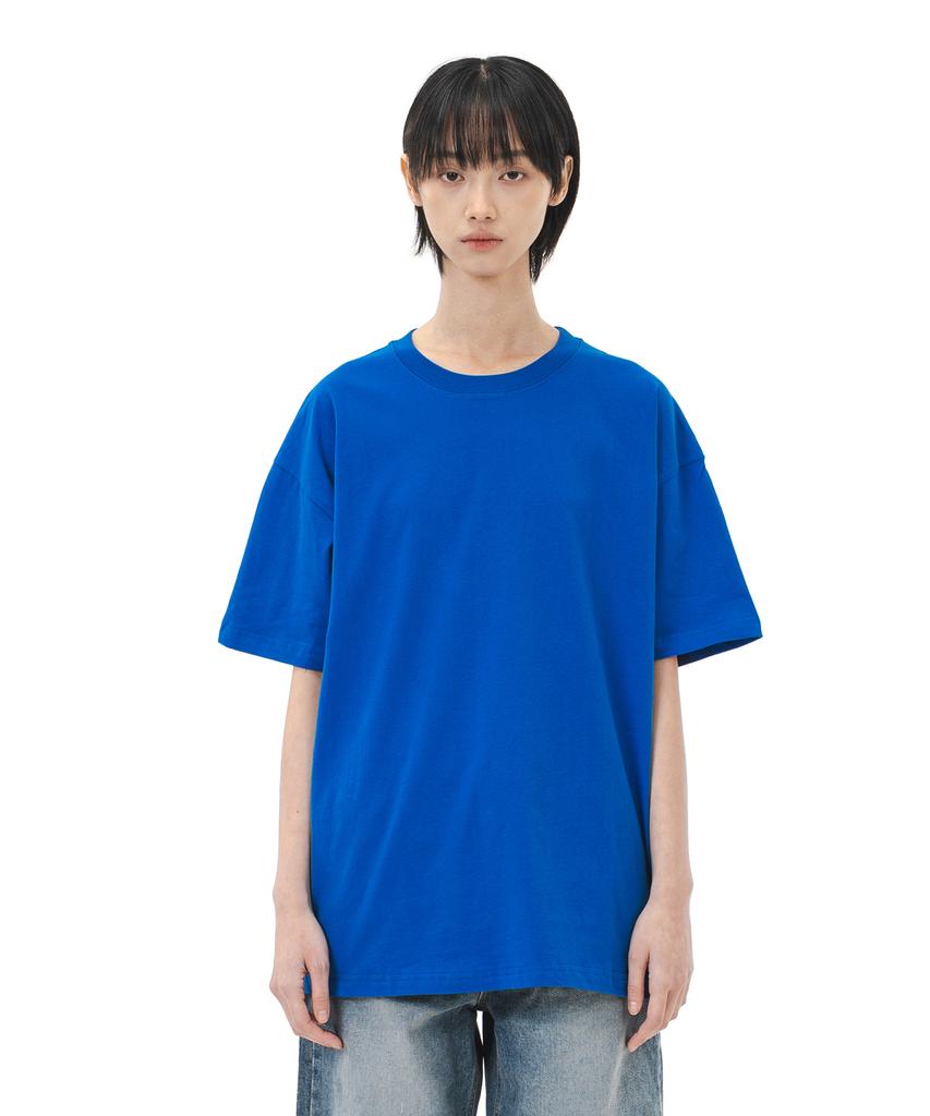 Leukeoseuteom Базовая однотонная футболка с коротким рукавом 18S (Ocean Blue)