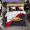 RB Leipzig Football 3 Piece Bedding Set Soft Duvet Cover Set with Pillowcases Printed Bedroom Decor Set for Home