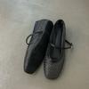 Fashion Female Weave Women Flats Shoes With Height Increasing Footwear Shallow Fashion Buckle Strap Ladies Flats Mary Janes Shoes
