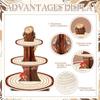 Wooden 3 Tier Cupcake Stand, Wood Style Cake Stand for Party Decorations Baby Shower Decoration, Enchanted Forest Safari Birthday Cupcake Decorations