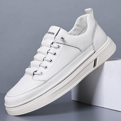 FashionSpring Мужские модные повседневные туфли из коровьей кожи на шнуровке для мужчин, удобные туфли для спорта и отдыха на толстой подошве