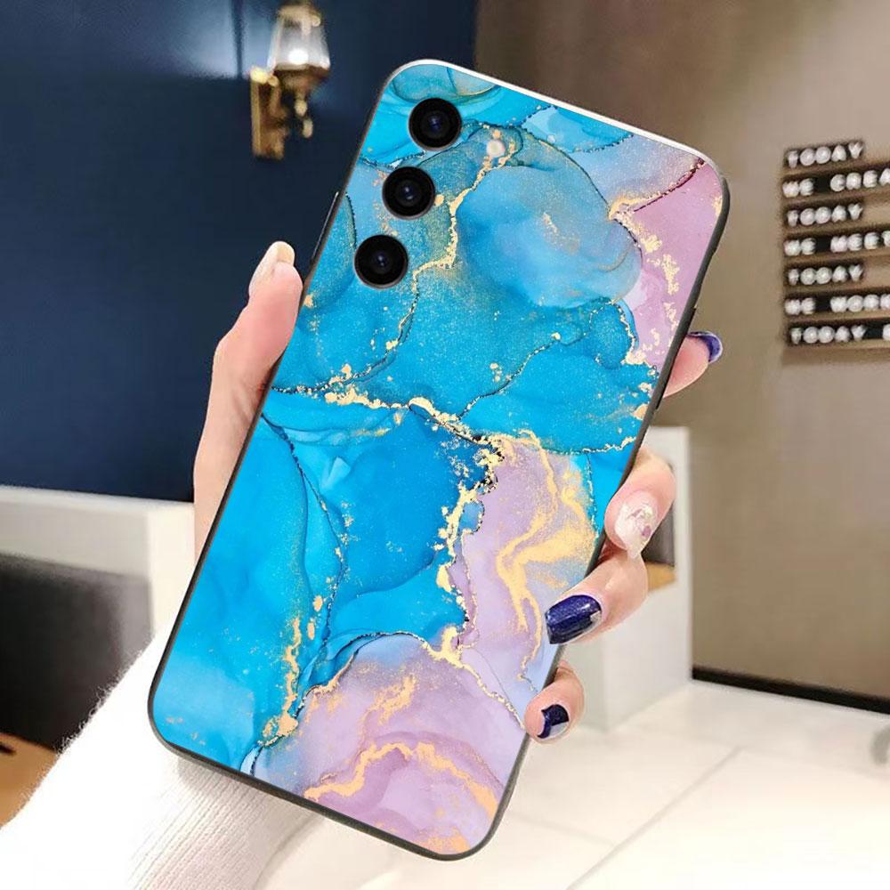 Акварельная Картина Мраморный Чехол Для Телефона Для Samsung Galaxy S26 S25 EDGE S24 S23 S22 S21 S20 FE S10 Ultra PLUS LITE Чехол-Крышка Своими Руками