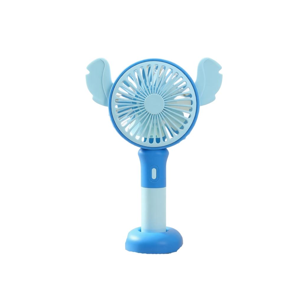 Portable Mini Handheld Fan with Rechargeable Battery Adjustable Three-Speed Settings and Detachable Stand Compact Design for Indoor Outdoor Use