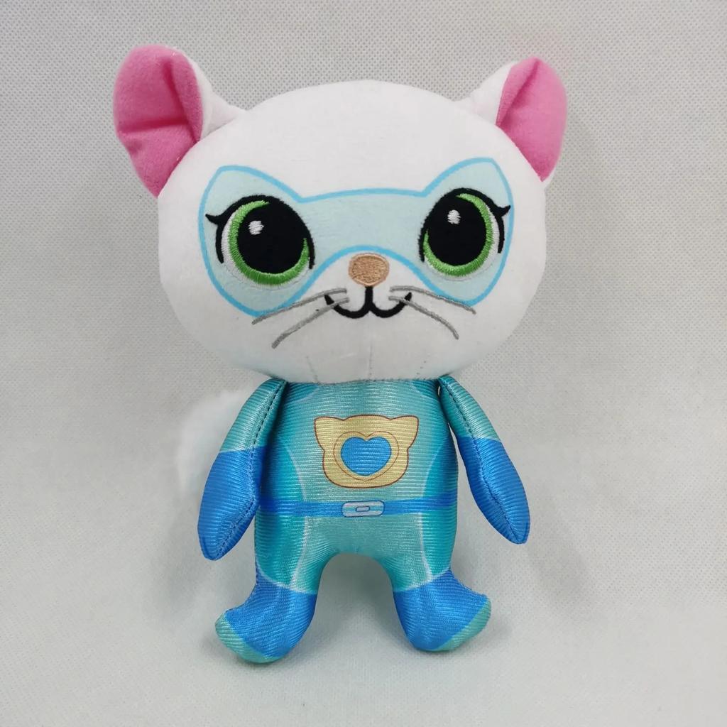 Crystal Super Soft Plush Toy Doll Blue Kitten Green Kitten Yellow Kitten Toy Super Kitties Team Anime Plush Toys doll Kids gift