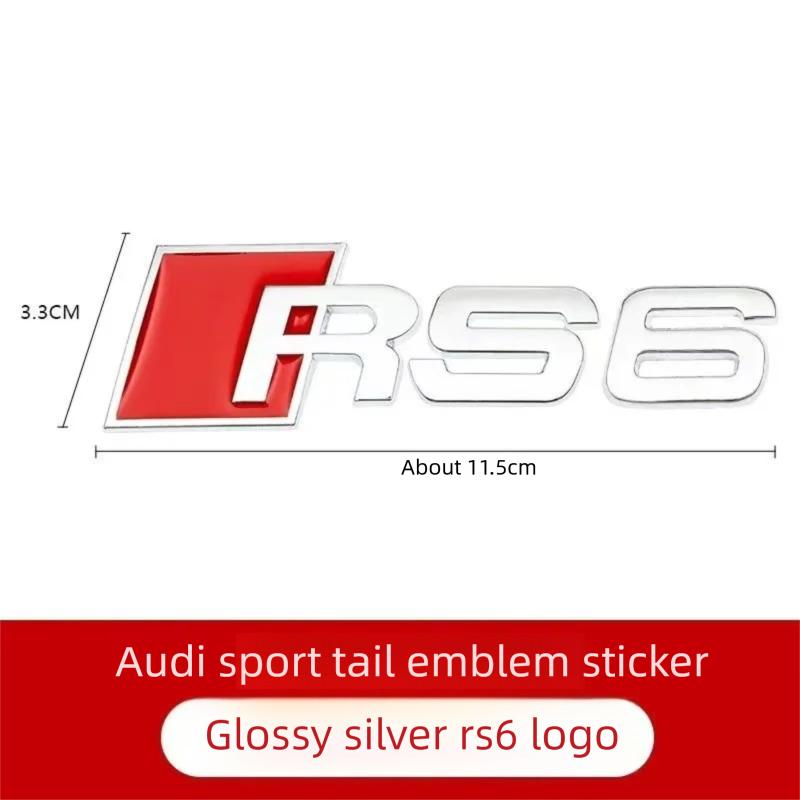 Metal Electroplated hot Displacement Trunk Badges, 4WD Emblems for A4 A5 A6 A7, S3 S4 S5 S6 S7 S8 Badges, RS3 RS4 RS5 RS6 RS7