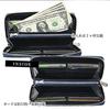 Made In Japan Elephant Leather Long Wallet Round Zipper Large Capacity Slim Green [Zoo] ZLW-101 Men's
