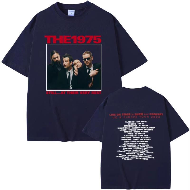Альтернативная рок-группа The 1975 Все еще на пике формы Тур по Великобритании и Европе 2024 Футболка Унисекс Женская Повседневная Хлопок Винтажные Футболки