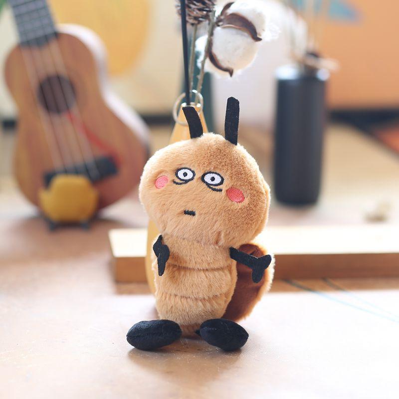 Милый маленький жучок кулон плюшевая игрушка кукла мультяшная подвеска для школьной сумки брелок кукла