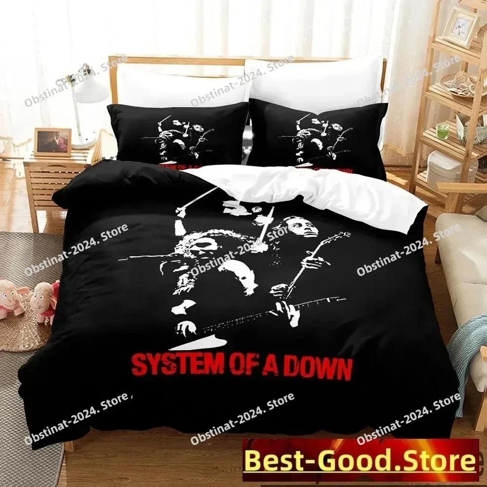 3D Постельное белье System Of A Down Печатное одиночное Одеяло Покрывало Пододеяльник Наволочка Наборы из 3 предметов Детский Взрослый Размер