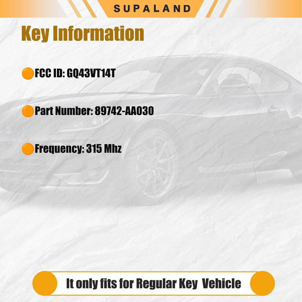 SUPALAND Key Fob Keyless Entry Fits for Toyota Camry 2002-2006 / Matrix Pontiac Vibe 2003-2008 / Sienna 1999-2003 / Solara 2002-2003 Remote Control