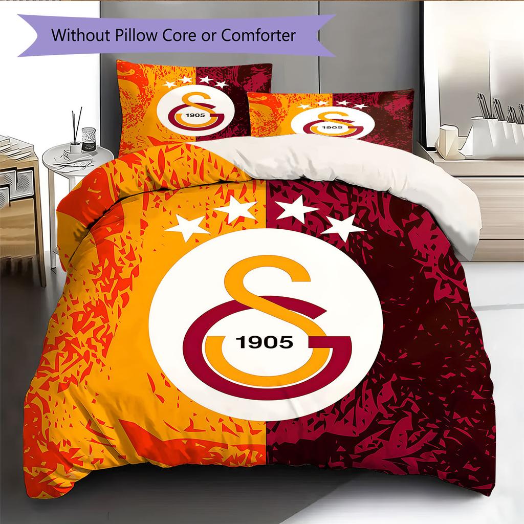 Galatasaray SK Pattern Bedding Home Decoration Birthday Gift ( 1 duvet cover + 2 pillowcase, without core),fan merchandise.