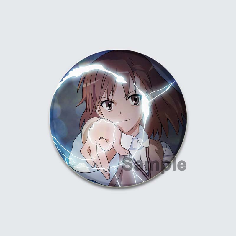 32/44/58 мм A Certain Scientific Railgun HD Брошь Значок Аниме Мультяшная Фигурка Мисака Микото/Ваннай Кинухо Круглые Демонстрационные Булавки Ювелирные Изделия Подарки