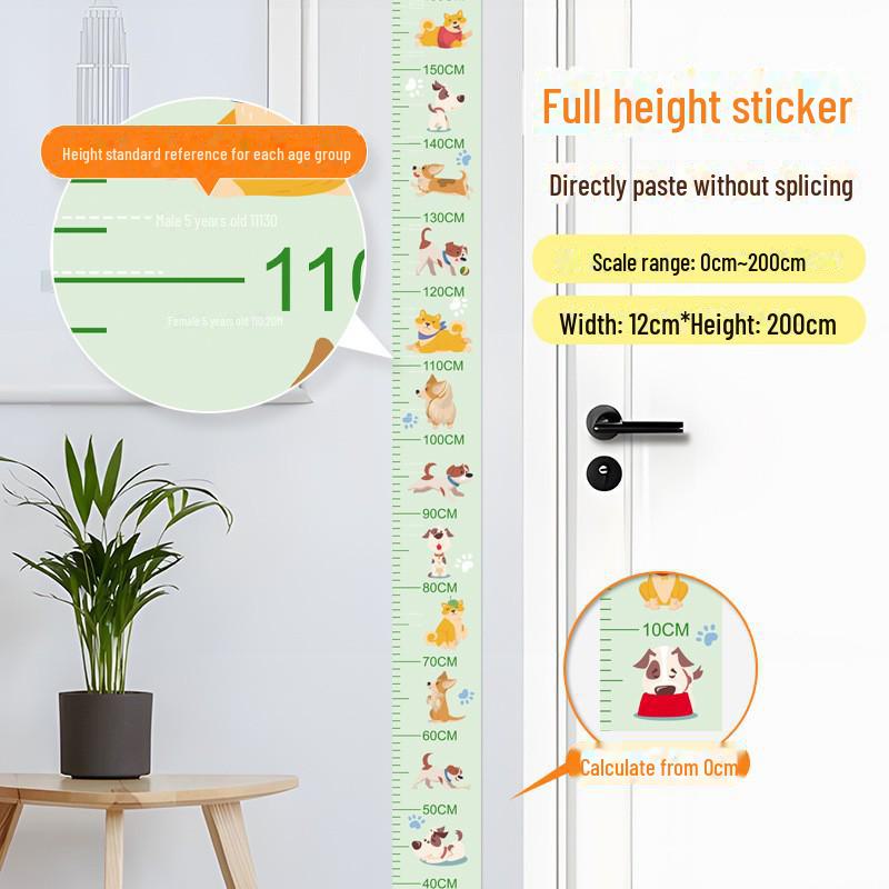 Детская комната 2 м самоклеящиеся наклейки для измерения роста - мультяшный дизайн для измерения роста ребенка и украшения стен