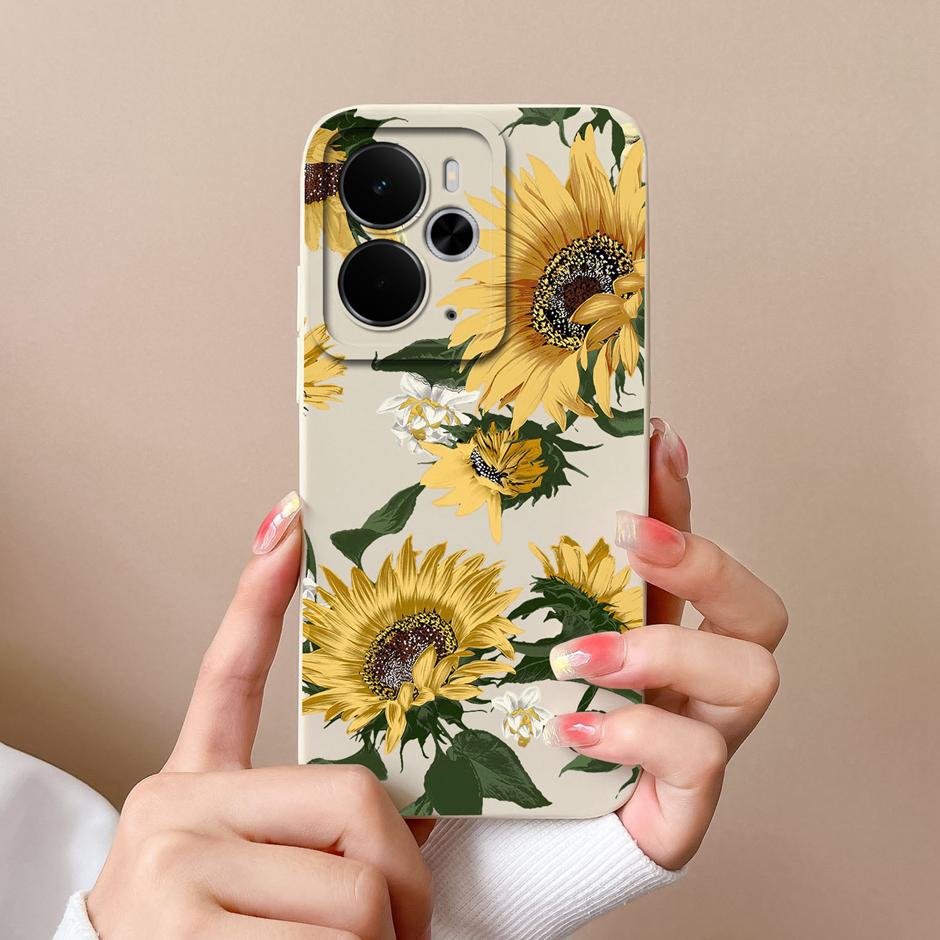 Модный цветочный чехол из мягкого силикона для Realme 14T 14 Pro Plus Lite 5G Защитный чехол для Realme14T Realme14Pro Plus Lite Fundas