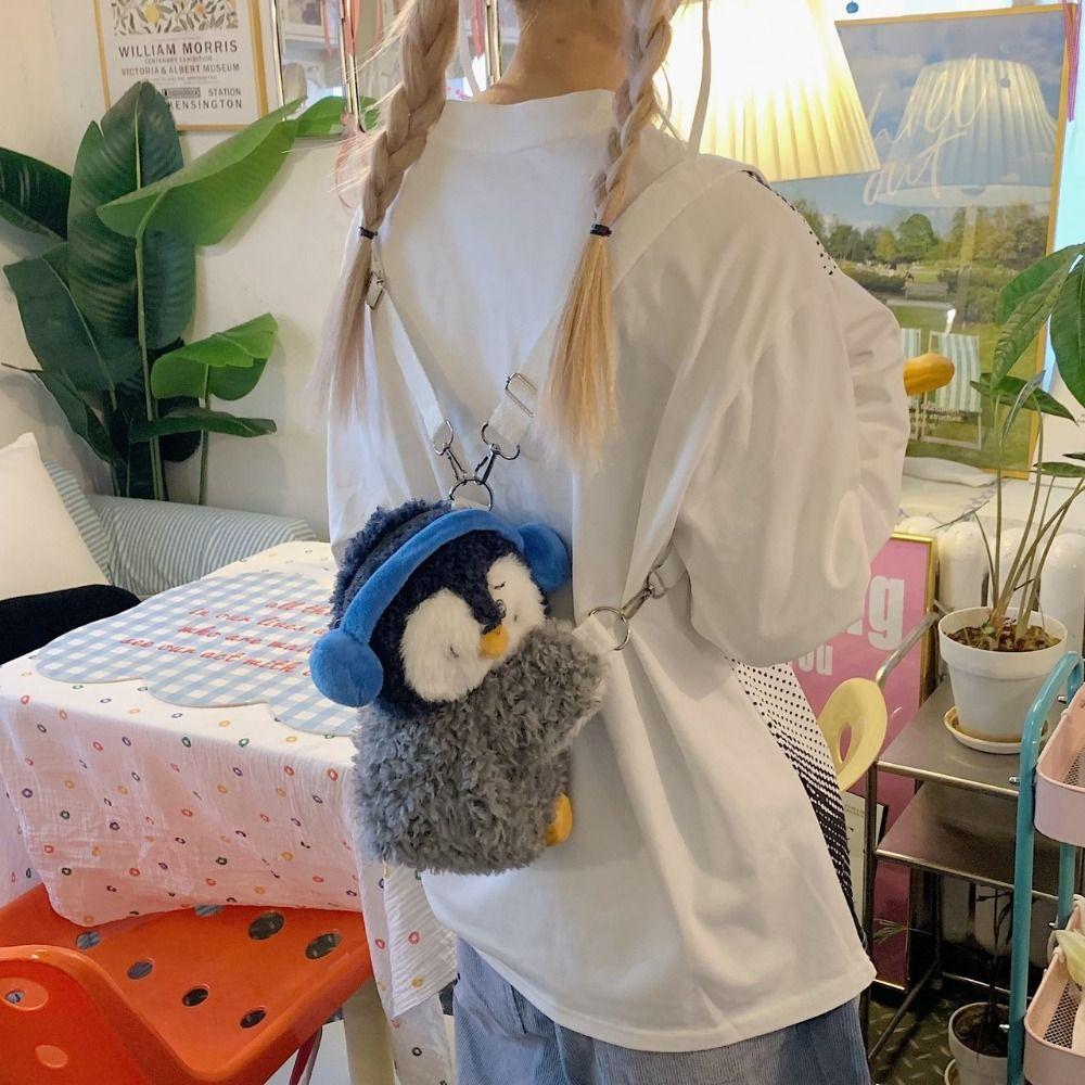 Сумка двойного назначения Детский рюкзак Плюшевая игрушка Животное Сумка через плечо Пингвин Сумка через плечо Студенты