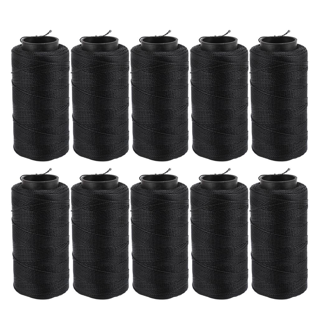 10PCS Sewing Elastic Thread Waterproof Wear Resistant Soft Nylon Black Elastic Thread for DIY Embroidery Quilting and