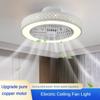 Modern Minimalist Electric Ceiling Fan Light Living Room Variable Frequency Intelligent Remote Control Ceiling Fan Lamp 50*22cm