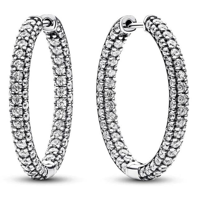 S925 стерлингового серебра сверкающие груши Huggie Row вечность луна звезда серьги-кольца для женщин мода подарок на день рождения ювелирные изделия